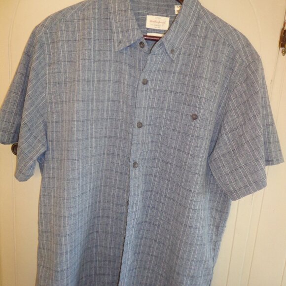 NEW Original Weatherproof Vintage Men's Button Down Shirt L/G Blue Plaid - Picture 1 of 15